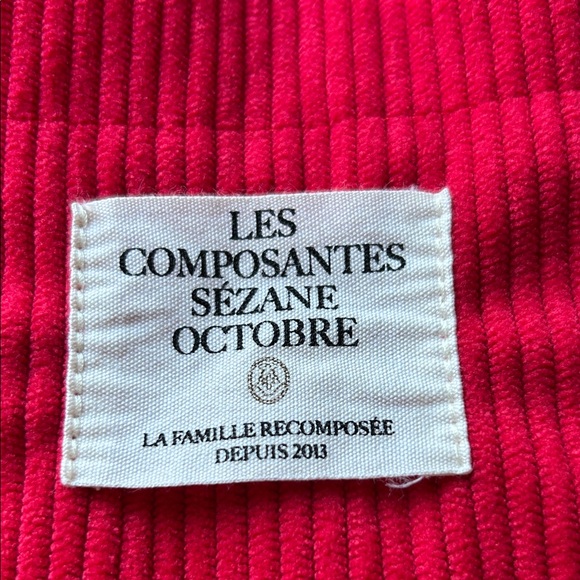 Sezane Red Corduroy Tote Bag - Picture 2 of 4